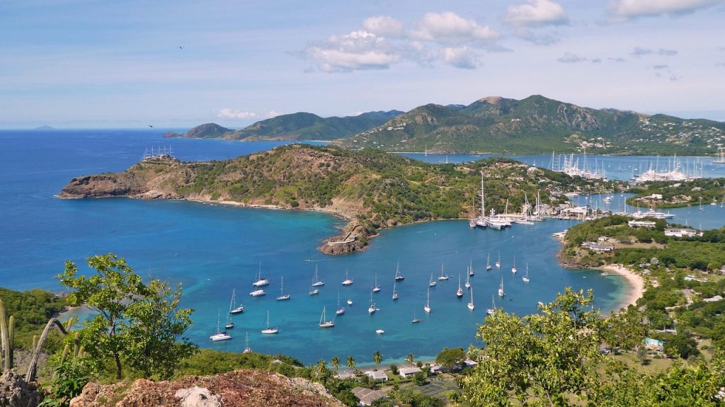 caribbean, antigua, port, ship, sea, bay, shirley heights, coast, vacations, blue, bays, nature, antigua, antigua, antigua, antigua, antigua